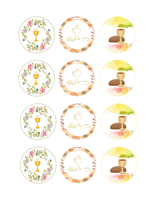 Eetbare print Communie Cupcakes