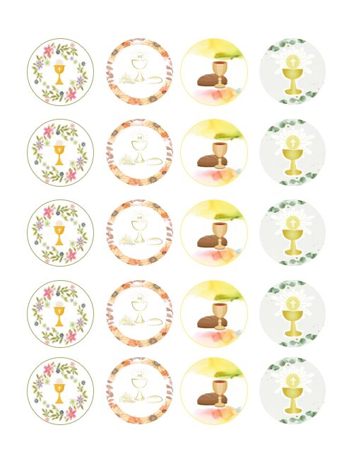 Eetbare print Communie Cupcakes Mini