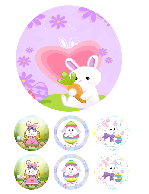 Eetbare print Easter 15cm