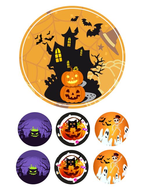 Eetbare print Halloween 15cm