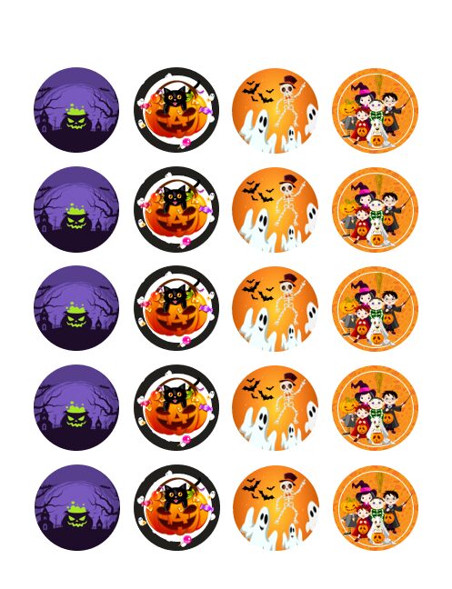 Eetbare print Halloween Cupcakes Mini