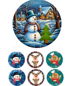 Eetbare print Kerstmis 15cm