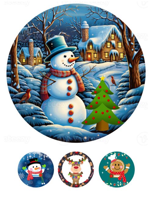 Eetbare print Kerstmis 20cm