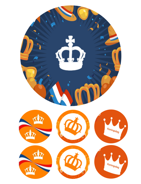 Eetbare print Koningsdag 15cm