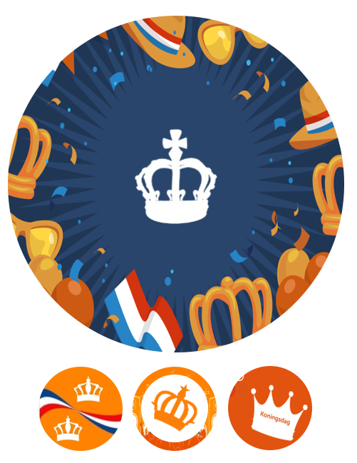 Eetbare print Koningsdag 20cm