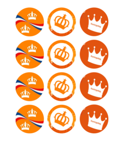 Eetbare print Koningsdag Cupcakes
