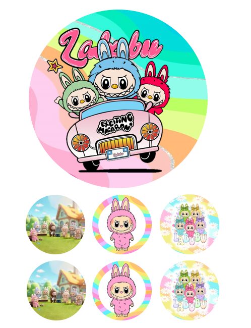 Eetbare print Labubu 15cm