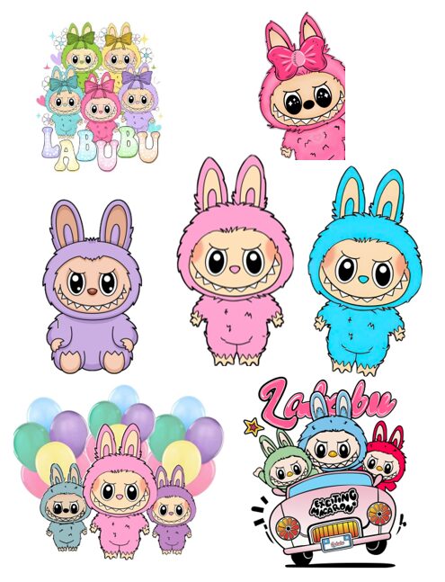 Eetbare print Labubu 3D