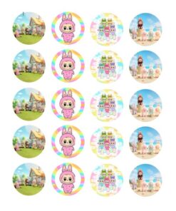 Eetbare print Labubu Cupcakes Mini
