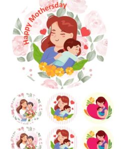 Eetbare print Moederdag 15cm