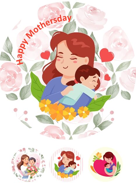 Eetbare print Moederdag 20cm