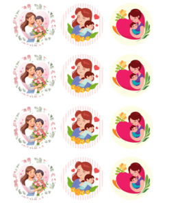 Eetbare print Moederdag Cupcakes