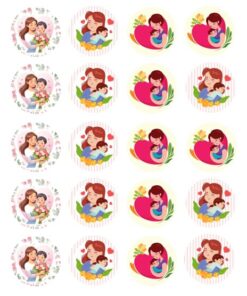 Eetbare print Moederdag Cupcakes Mini