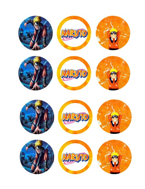 Eetbare print Naruto Cupcakes