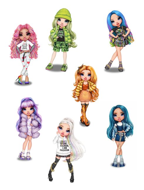 Eetbare print Rainbow High 3D