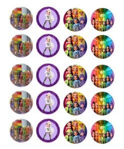 Eetbare print Rainbow High Cupcakes Mini