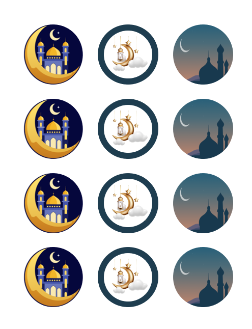 Eetbare print Ramadan Cupcakes