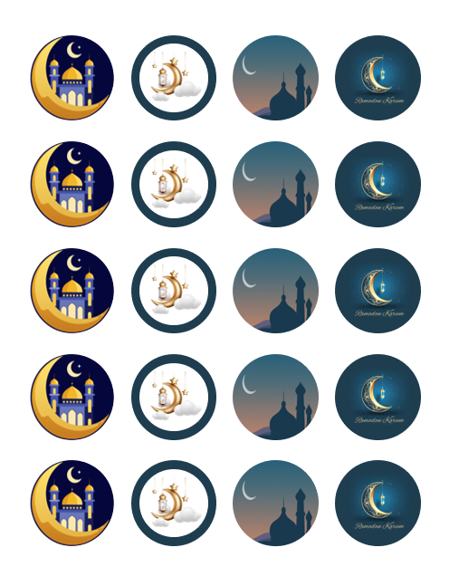 Eetbare print Ramadan Cupcakes Mini