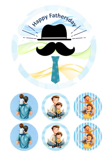 Eetbare print Vaderdag 15cm