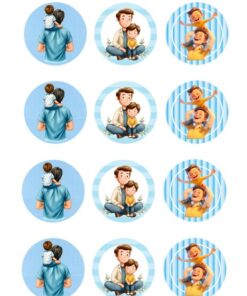 Eetbare print Vaderdag Cupcakes