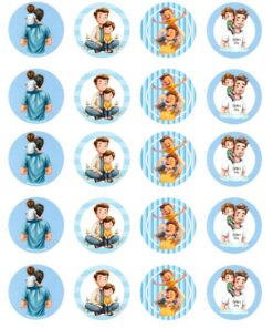 Eetbare print Vaderdag Cupcakes Mini