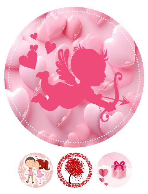 Eetbare print Valentijn 20cm