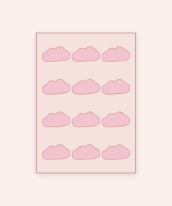 Eetbare print Wolk 12 stuks (ca. 6 cm)