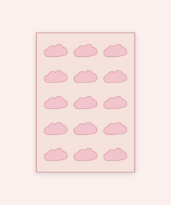 Eetbare print Wolk 15 stuks (ca. 5 cm)