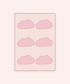 Eetbare print Wolk 6 stuks (ca. 9 cm)