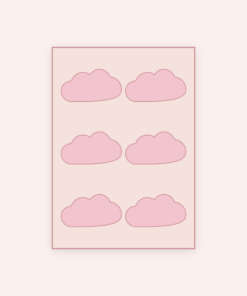 Eetbare print Wolk 6 stuks (ca. 9 cm)