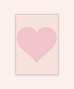 Eetbare print Hart 1 stuks (ca. 20 cm)