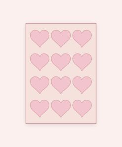 Eetbare print Hart 12 stuks (ca. 6 cm)