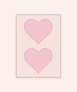 Eetbare print Hart 2 stuks (ca. 14 cm)