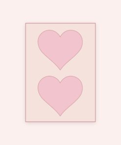 Eetbare print Hart 2 stuks (ca. 14 cm)