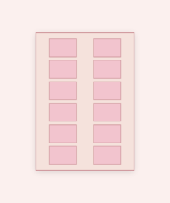 Eetbare print Rechthoek 12 stuks (ca. 6x4 cm)