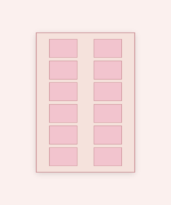 Eetbare print Rechthoek 12 stuks (ca. 6x4 cm)