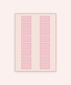 Eetbare print Rechthoek 16 stuks (ca. 5x3 cm)