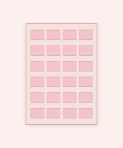 Eetbare print Rechthoek 24 stuks (ca. 4x3 cm)