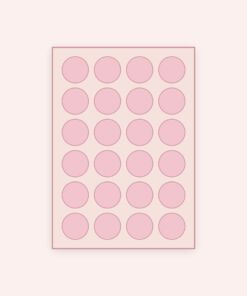 Eetbare print Rond 24 stuks (ca. 4 cm)