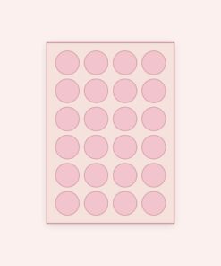 Eetbare print Rond 24 stuks (ca. 4 cm)