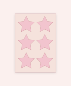 Eetbare print Ster 6 stuks (ca. 9 cm)