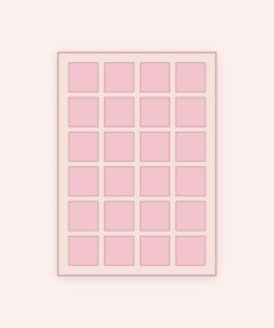 Eetbare print Vierkant 24 stuks (ca. 4 cm)