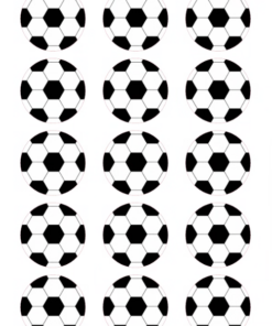Eetbare print voetbal 15 stuks (ca. 5 cm)