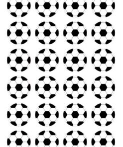 Eetbare print voetbal 24 stuks (ca. 4 cm)