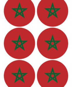 Cocktail print Marokko Rond 6 stuks (9 cm)