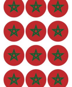 Eetbare print Marokko Rond 12 stuks (ca. 6 cm)