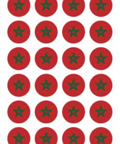 Eetbare print Marokko Rond 24 stuks (ca. 4 cm)