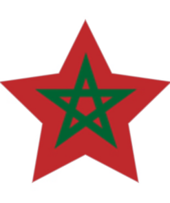 Eetbare print Marokko ster 1 stuk (ca. 20 cm)