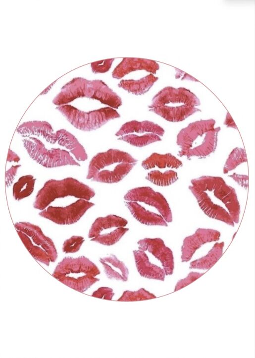 Eetbare print Valentijn Rond 1 stuk (ca. 20cm)