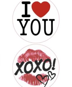 Eetbare print Valentijn Rond 2 stuks (ca. 13.5cm)